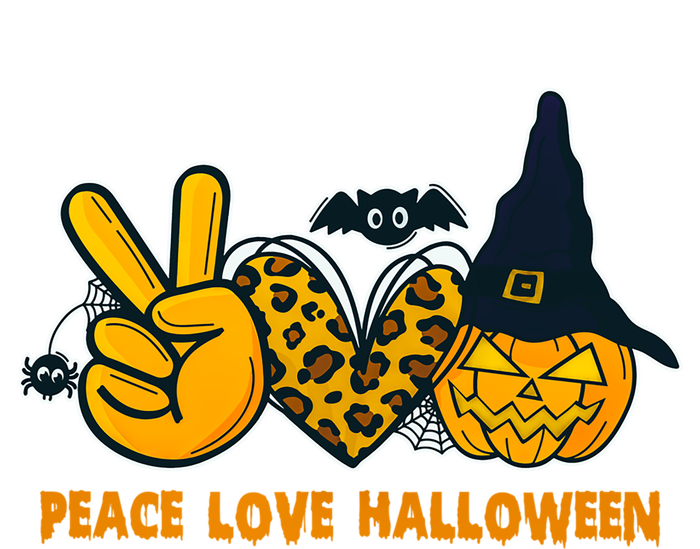 Peace Love Halloween Pumpkin Witch Hat Bats Great Gift Sustainable Beanie