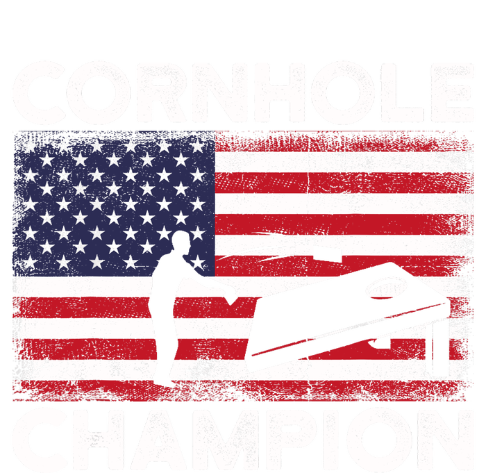 Cornhole Champion American Flag USA July 4th Cornhole Tall Long Sleeve T-Shirt