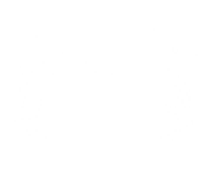 Skeleton Hand Heart Sign Bones Costume Halloween Party Gift Coaster