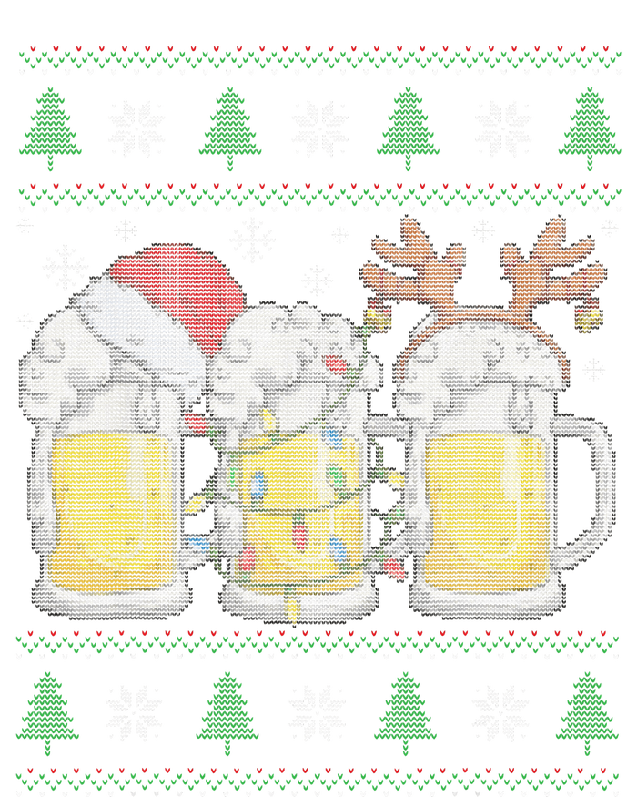 Beer ugly christmas sweater santa beer mugs ale lover xmas T-Shirt