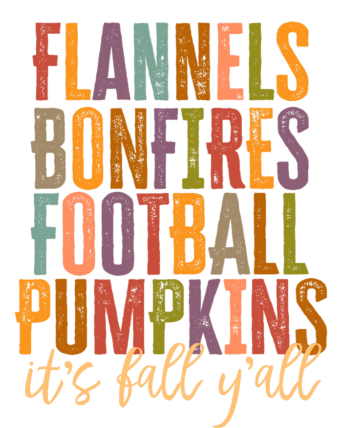 Its Fall Yall Flannels Bonfires Football Pumpkins Autumn Women's T-Shirt