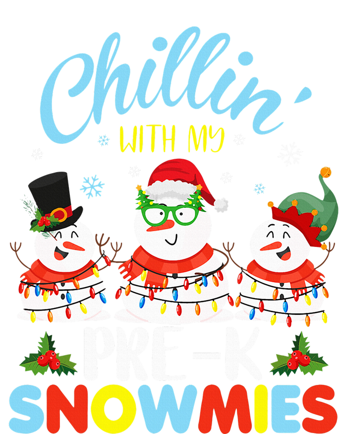 Chillin With My PreK Snowmies Teacher Christmas Xmas Lights Wool Snapback Cap