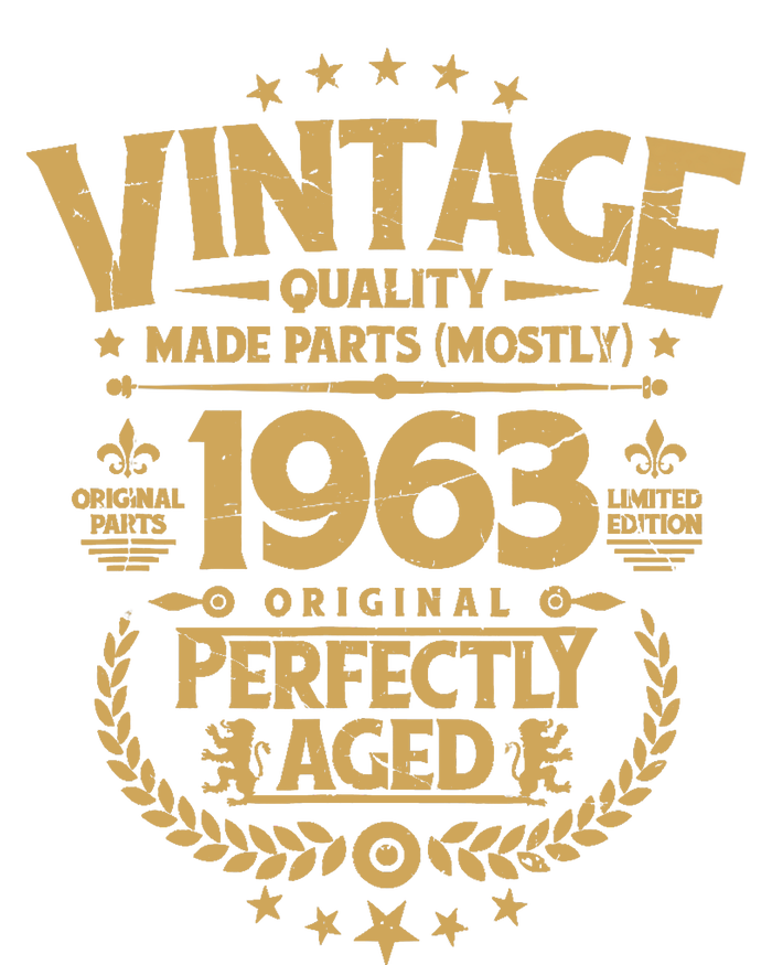 Vintage Birthday Funny For Him 1963 Perfectly Aged T-Shirt