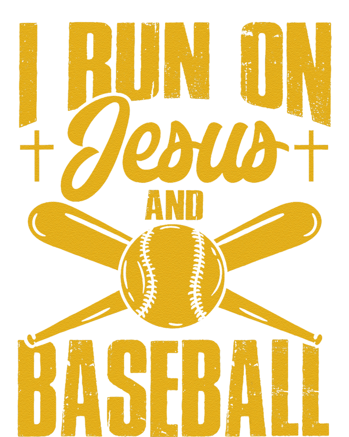 Funny Baseball Player I Run On Jesus And Baseball Sweatshirt