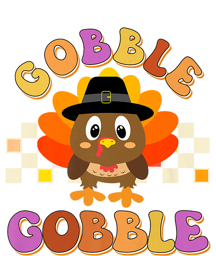 Cute Gobble Gobble Turkey Pilgrim Little Thanksgiving Gift Kids T-Shirt