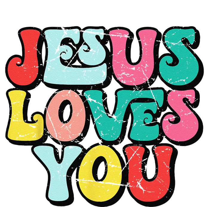 Jesus Loves You Retro Vintage Style Groovy Style T-Shirt