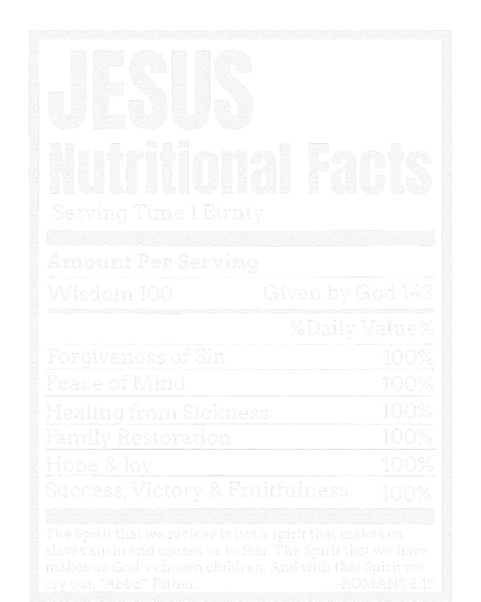 Jesus Nutritional Facts Perfect Idea Ladies Essential Tank