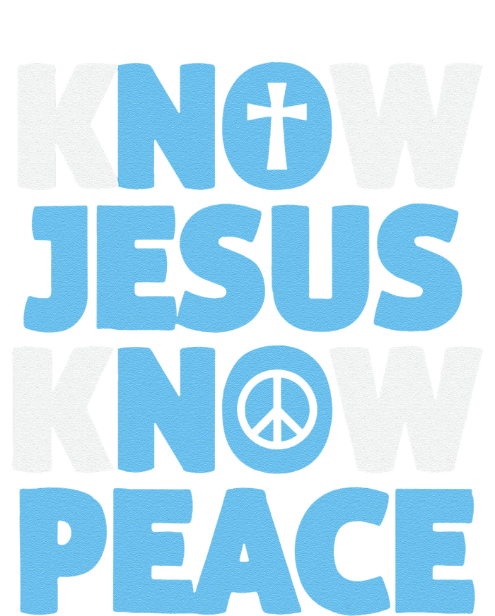 Know Jesus Know Peace No Jesus No Peace Christian Ladies Long Sleeve Shirt