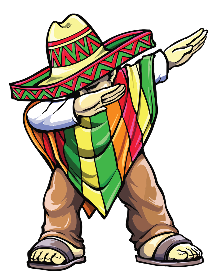 Dabbing Mexican Poncho Cinco De Mayo Tie-Dye T-Shirt