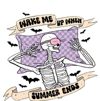 Wake Me Up When Summer Ends Funny Skeleton Halloween Gift T-Shirt