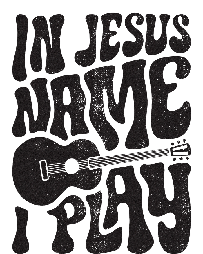 In Jesus Name Play Acoustic Guitar Guitarist Christian Music Kids Long Sleeve Shirt