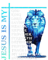 Funny Jesus Is My God King My Lord My Savior Blue Lion Christian T-Shirt