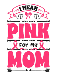 I Wear Pink For My Mom Support Breast Cancer Awareness Women's Flannel Pajama Set