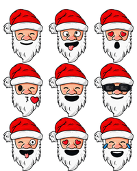 Christmas Santa Claus Funny Faces xmas T-Shirt