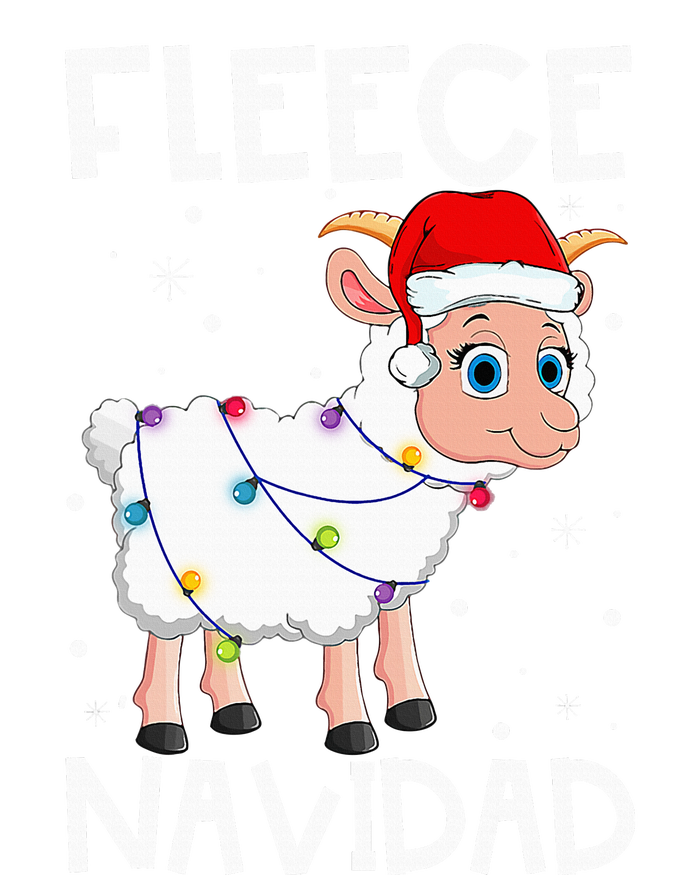 Fleece Navidad Funny Christmas Sheep Feliz Xmas Lights Women's Racerback Cropped Tank