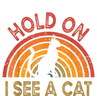 Vintage Hold On I See Cat Design For Funny Saying Mousepad