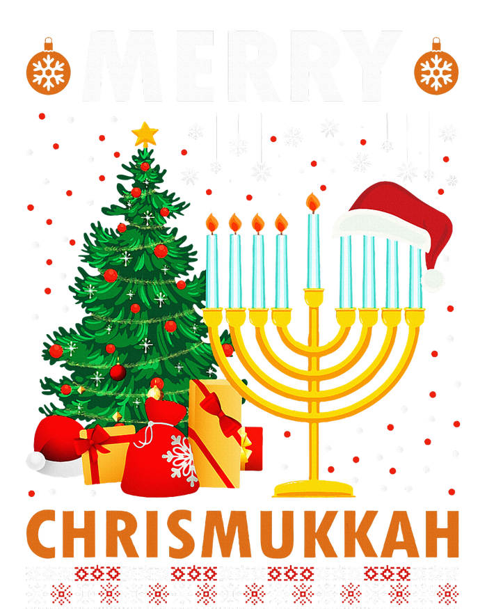 MERRY CHRISMUKKAH Jewish Christmas Hanukkah Chanukah Cropped Pullover Crew