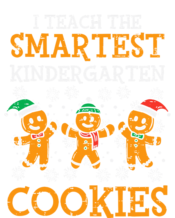 Teach Smartest Kindergarten Cookies Teacher Christmas Xmas T-Shirt