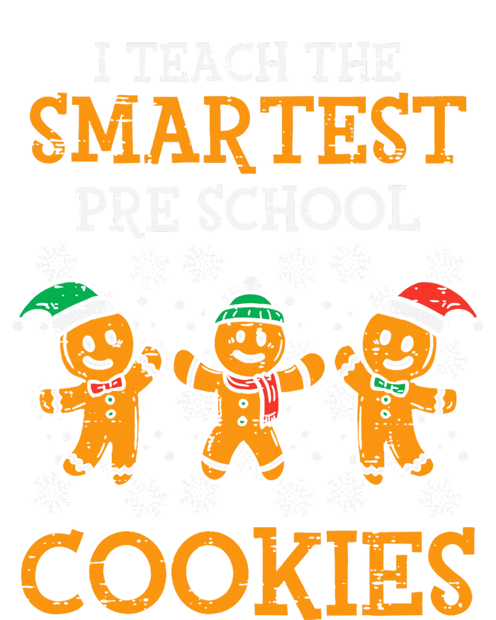 Teach Smartest Preschool Cookies Teacher Christmas Xmas T-Shirt