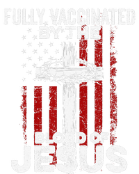 Fully Vaccinated By The Blood Of Jesus Christian USA Flag Softstyle Adult Sport Polo