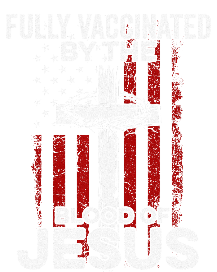 Fully Vaccinated By The Blood Of Jesus Christian USA Flag Softstyle Adult Sport Polo