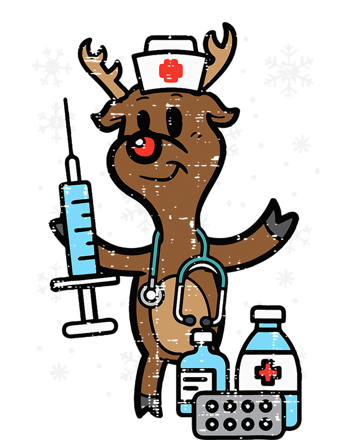 Christmas Nurse Reindeer Funny Xmas Nursing T-Shirt