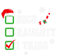 Funny Christmas Pajama Lights Nice Naughty I Tried Holiday T-Shirt