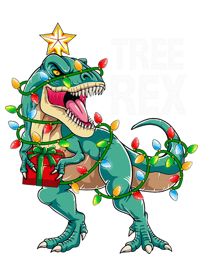 Dinosaur Christmas Tree Lights T Rex Gifts Christmas T-Shirt