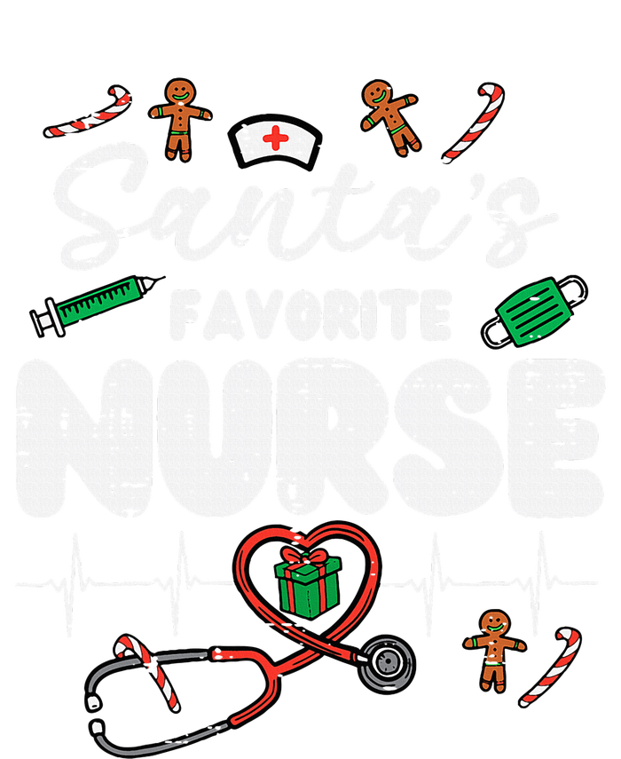 Santas Favorite Nurse Christmas Xmas Nursing V-Neck T-Shirt