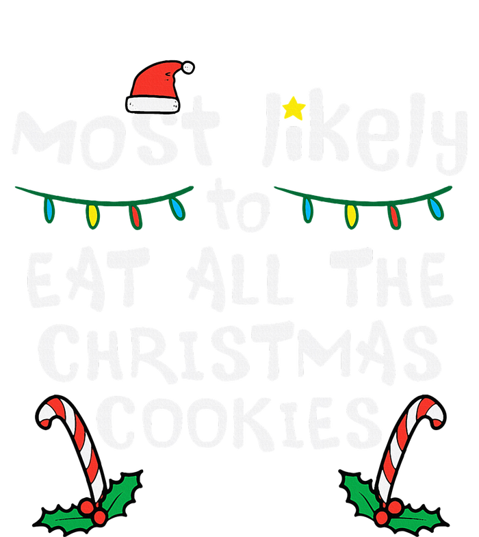 Most Likely Eat All Christmas Cookies Xmas Family Matching Mesh Reversible Basketball Jersey Tank