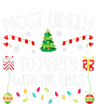 Most Likely To Party With The Elves Christmas Tree Xmas T-Shirt