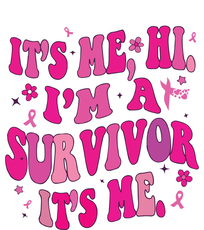 Breast Cancer Its Me Hi Im Survivor Cancer Women's Knotted Racerback Tank