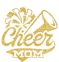 Cheer Mom Biggest Fan Cheerleader Black Yellow Gold Pom Pom Sustainable Beanie