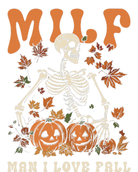 MILF Man I Love Fall Skeleton Pumpkin Thankgiving Funny Women's Racerback Tank