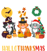 Cat Halloween Christmas Happy Hallothanksmas Thanksgiving Gift Toddler T-Shirt