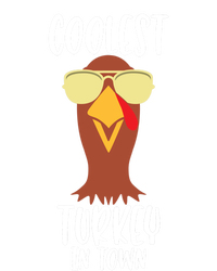 Funny Thanksgiving Christmas Coolest Turkey In Town Great Gift Women's Racerback Tank