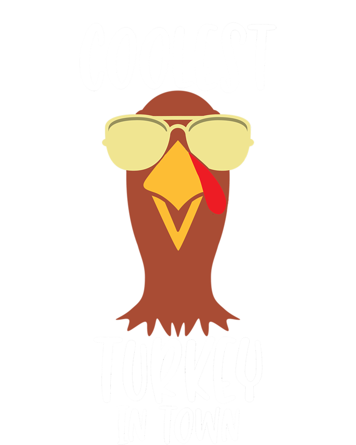 Funny Thanksgiving Christmas Coolest Turkey In Town Great Gift Women's Racerback Tank