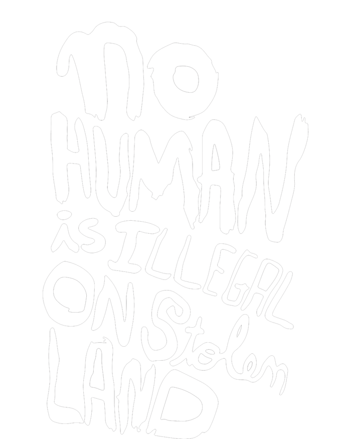 No Human Is Illegal On Stolen Land Womens CVC Long Sleeve Shirt