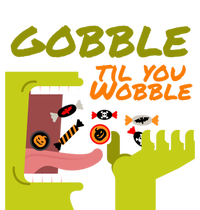 Gobble Til You Wobble Funny Halloween Costume Gift T-Shirt