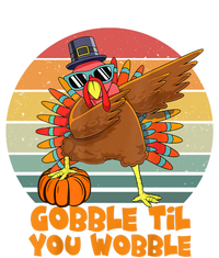 Gobble Til You Wobble Dabbing Turkey Thanksgiving Great Gift Ladies Long Sleeve Shirt