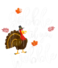 Gobble Till You Wobble Dabbing Turkey Family Thanksgiving Meaningful Gift Full-Length Apron With Pockets