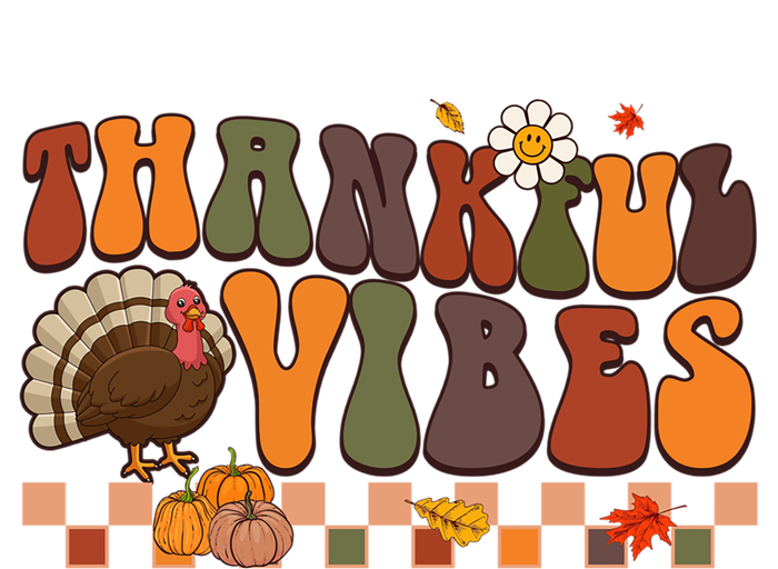 Groovy Thankful Vibes Turkey Pumpkin Fall Thanksgiving Funny Gift Magnet