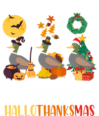 Duck Halloween And Merry Christmas Happy Hallothanksmas Meaningful Gift T-Shirt