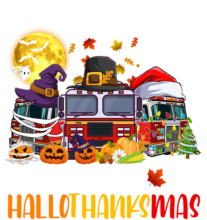 Happy Hallothanksmas Cute Fire Truck Funny Firefighter Gift T-Shirt