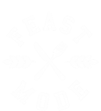 Feast Mode Fork And Knife Crossed Simple Thanksgiving Gift T-Shirt