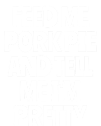 Feed Me Pork Pie Funny English Meat Pie Lover England Foodie Gift Women's Tri-Blend 3/4-Sleeve Raglan Shirt