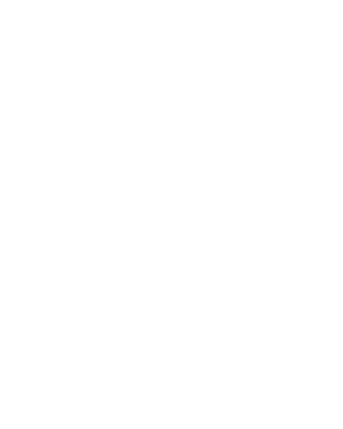 Feed Me Pork Pie Funny English Meat Pie Lover England Foodie Gift Women's Tri-Blend 3/4-Sleeve Raglan Shirt