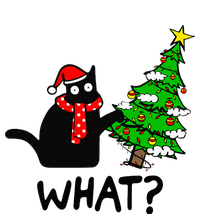 Cat What Christmas Tree Xmas Light Santa Hat Funny Black Cat Performance Fleece Hoodie