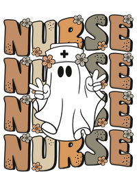 Spooky Nursing Ghost Cute Groovy Halloween Nurse Icu Cna Rn Gift Short Acrylic Beanie