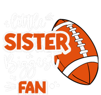 Little Sister Biggest Fan Football Football Girl Kids Hoodie